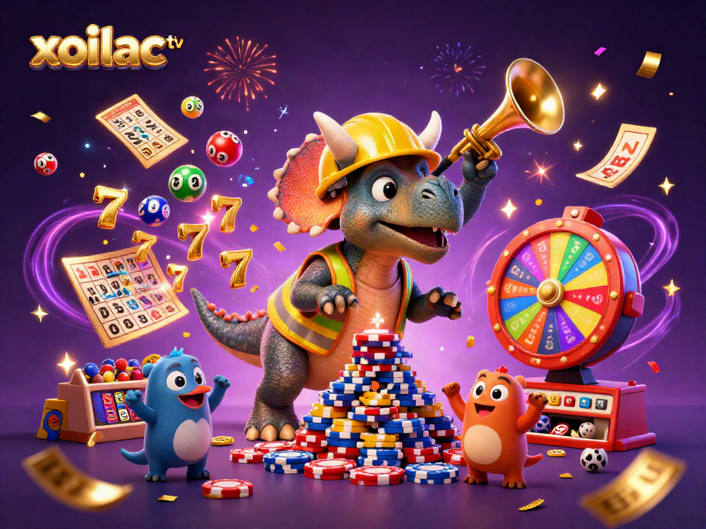 Experience lively gaming fun with xoilac tv, showcasing a vibrant casino celebration.