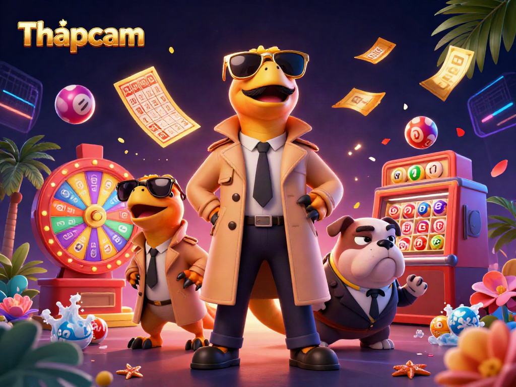 Thapcam showcases a humorous scene with cartoon raptors attempting to enter a VIP casino lounge.