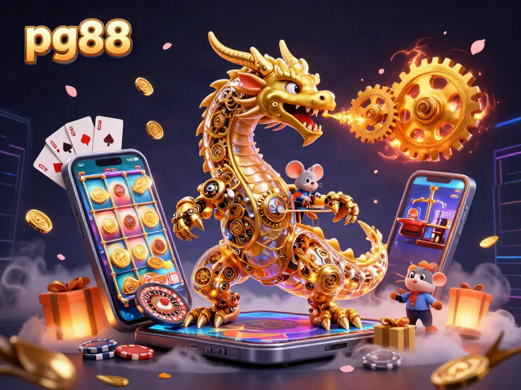 Engage in thrilling gameplay at pg88, where vibrant slot reels and golden coins create excitement.