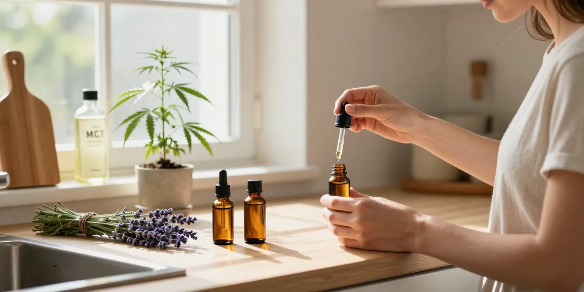 Pure CBD isolate for sale Canada in a tranquil kitchen wellness scene.