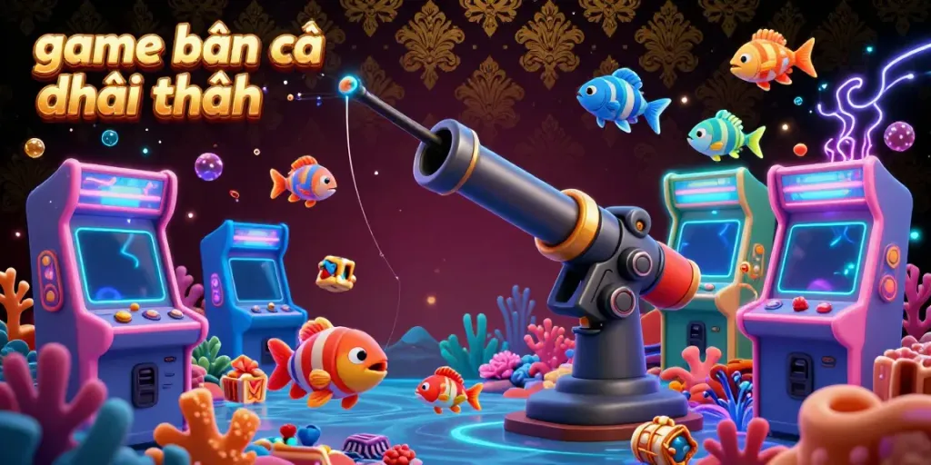 Engage in thrilling game bắn cá đổi thưởng with vibrant underwater elements and dynamic game features.