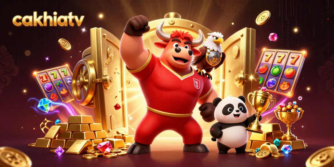 Experience the thrill of cakhiatv with our vibrant casino scene featuring characters and winning slots.