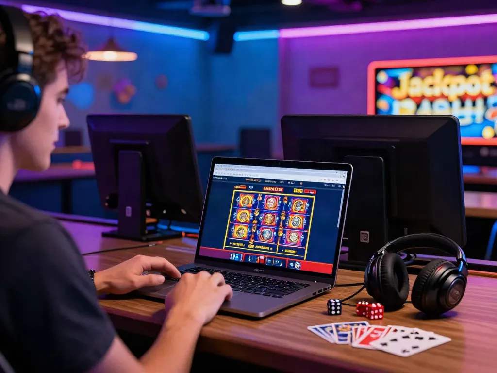 Engaging credit card casinos UK scene showing vibrant gaming atmosphere.
