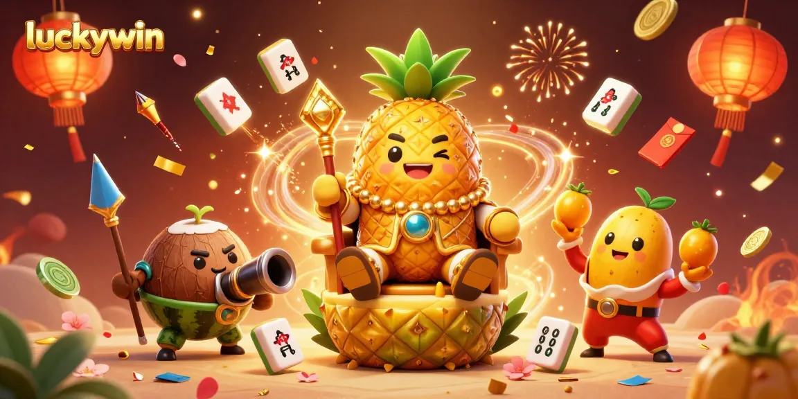 Experience luckywin in an exciting casino scene with vibrant characters and dynamic game elements.