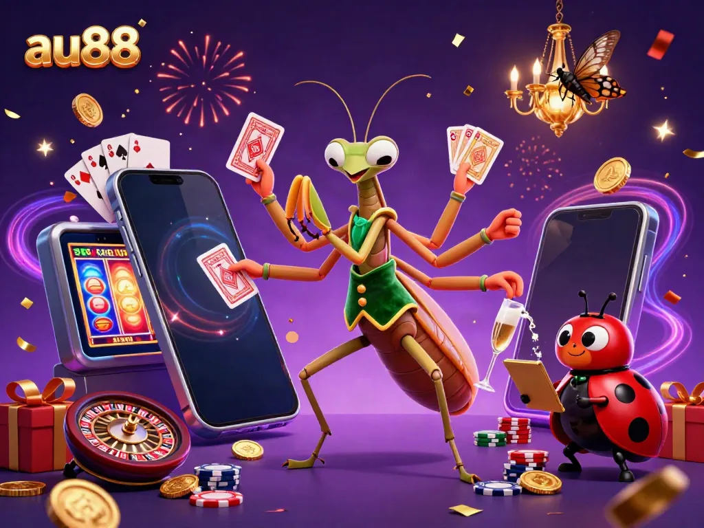Engage with the thrilling world of au88 featuring vibrant characters and casino elements.