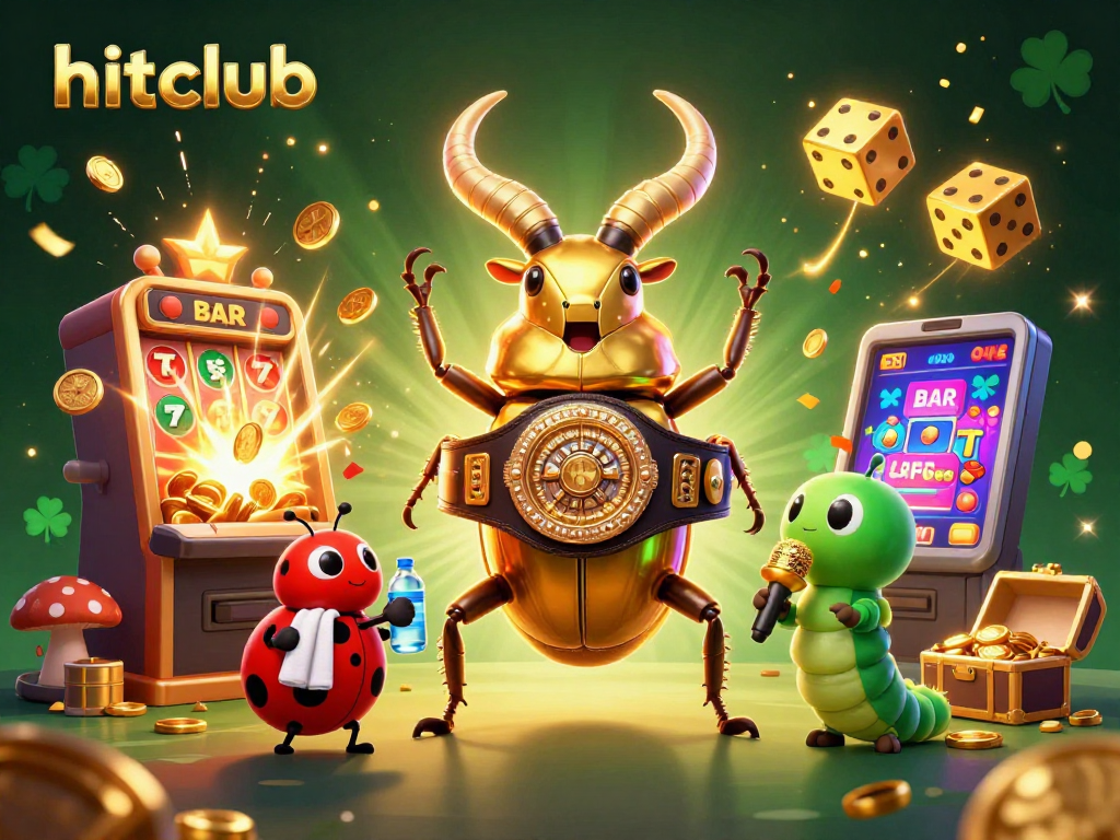 Engage with hitclub's slot games through vibrant 3D characters and casino elements in an explosive scene.