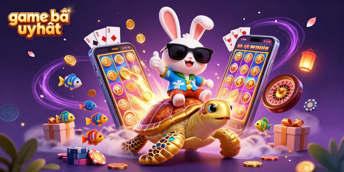 Experience the excitement of game bài uy tín with playful characters and vibrant casino elements.