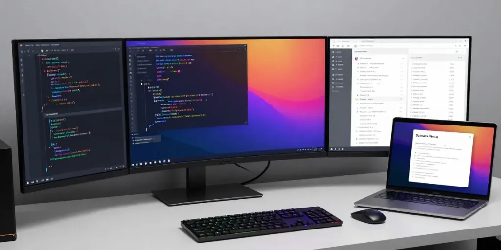 .co.uk renewal price displayed on a developer's workspace dashboard with modern technology and digital solutions.