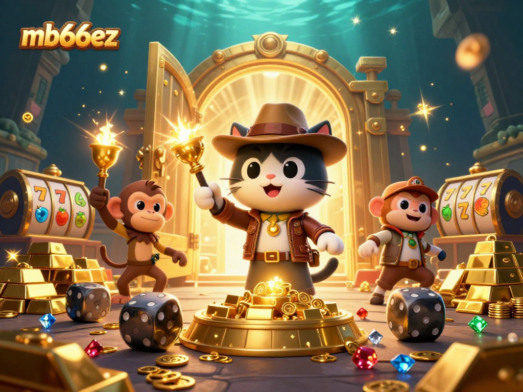 Experience thrilling adventures with mb66ez as the explorer cat uncovers golden casino treasures