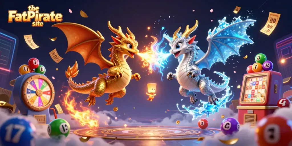 Experience thrilling gameplay at the FatPirate site with vibrant lottery elements and enchanting dragon characters.