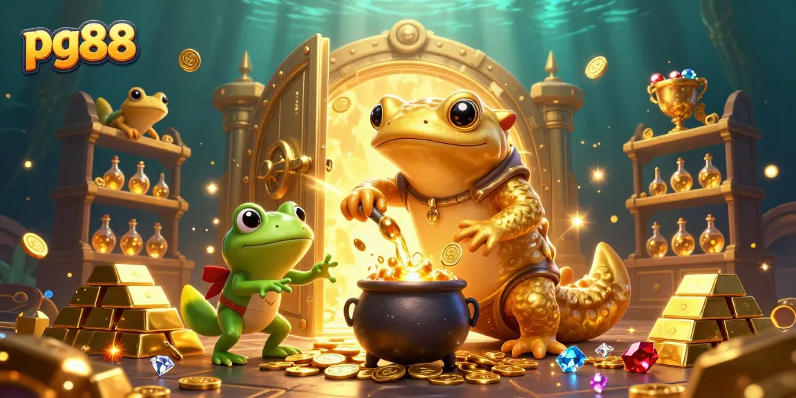 Engage in exciting gameplay at pg88 with vibrant, dynamic casino elements and characters in a magical scene.