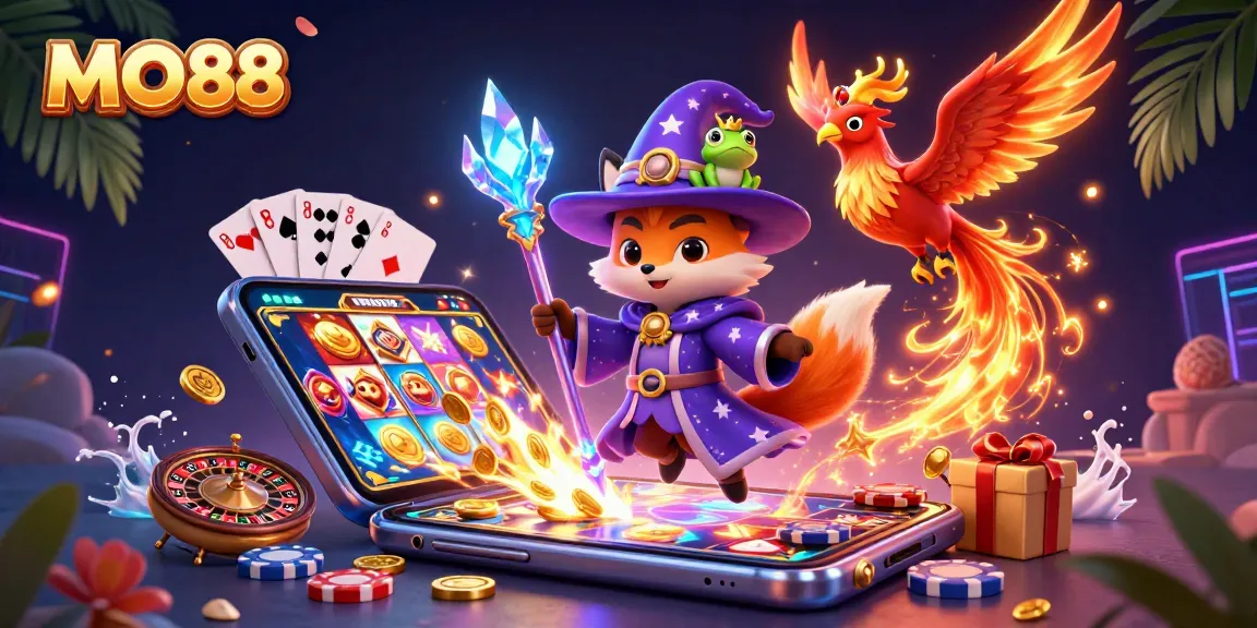 Engage with MO88 casino gameplay through vibrant mini-games and thrilling visuals.
