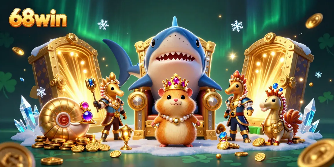 Experience the thrill of gaming at 68win with vibrant 3D characters and dazzling casino elements.