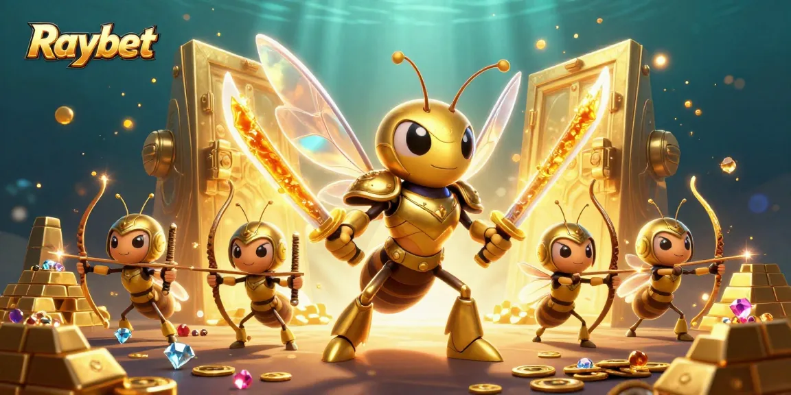 Engage with Raybet's thrilling gaming world in a vibrant and rich online casino scene featuring dynamic characters.