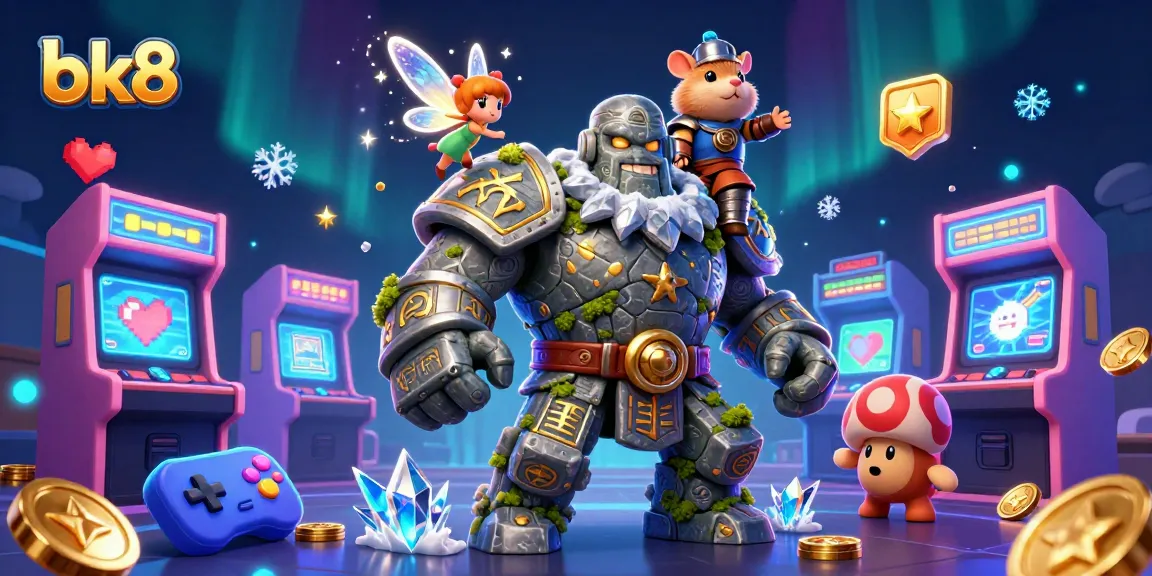 Engage in thrilling adventures with bk8 through a vibrant 3D casino game scene featuring enchanting characters.