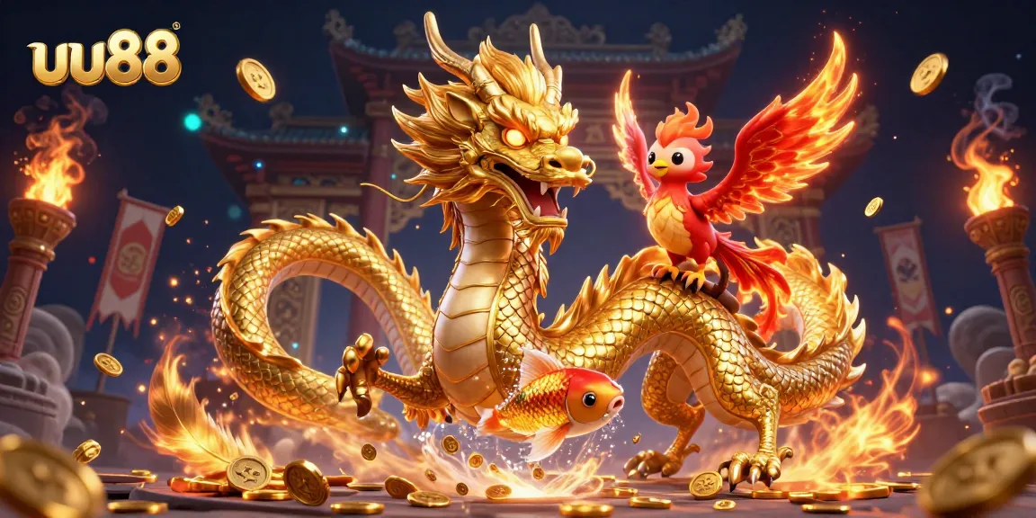 Experience winnings at uu88 with 3D characters showcasing dynamic casino excitement and vibrant gaming elements.