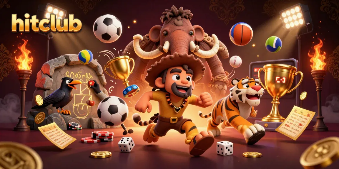 Experience the thrill of hitclub with energetic characters in a dynamic casino scene.