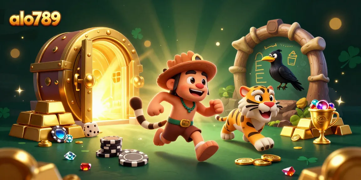 Experience thrills at alo789's casino with caveman and sabertooth duo in a prehistoric setting.