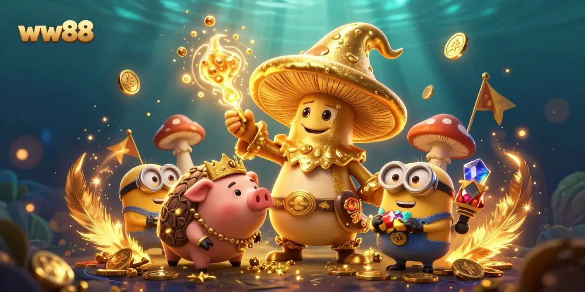 Experience magical winnings at ww88 with golden mushrooms and treasure-filled adventure.
