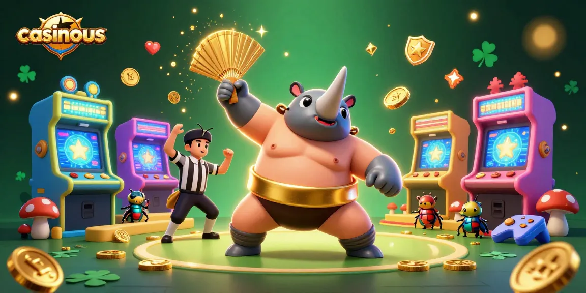 Experience the excitement of casinous mobile gaming with vibrant animated characters and casino elements.