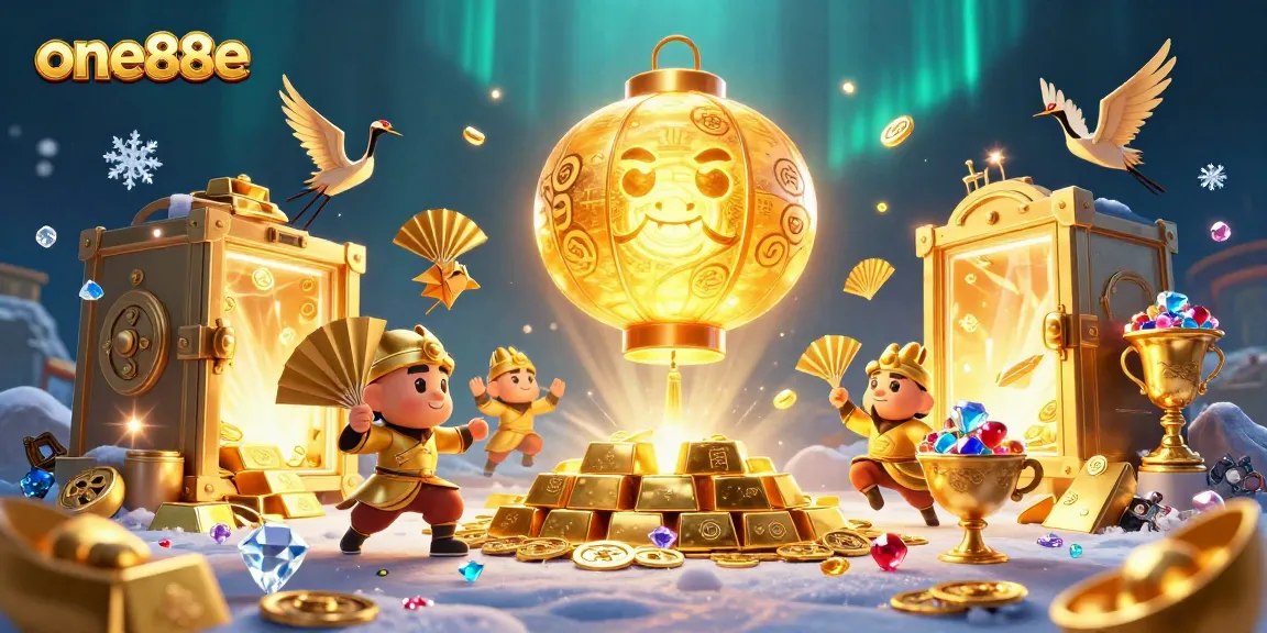 Experience thrilling gaming at one88e with a magical casino scene filled with treasures and vibrant characters.