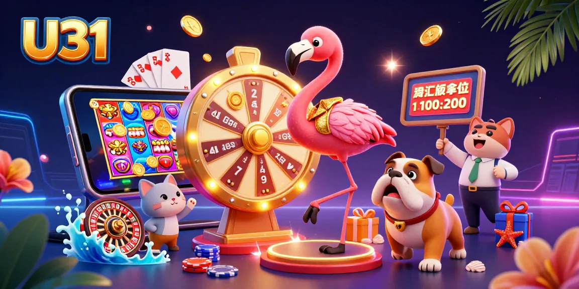 Experience excitement at U31 with a thrilling prize wheel and engaging casino games in a vibrant scene.