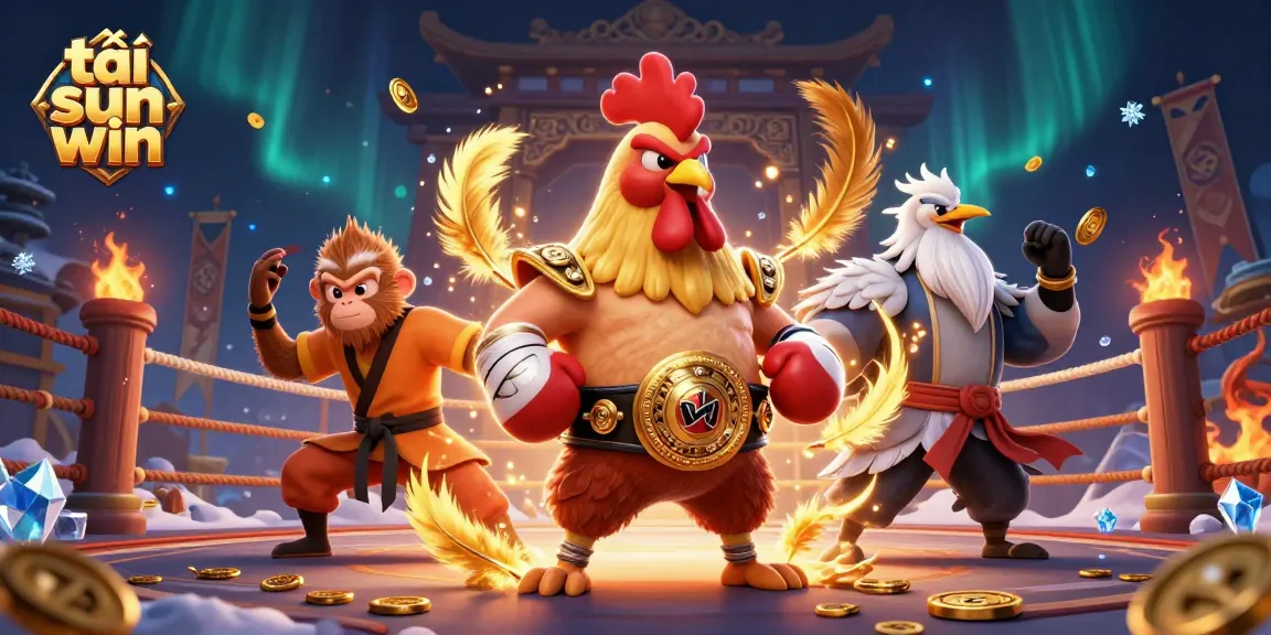 Engage with the thrilling world of tải sun win through this dynamic 3D Casino illustration featuring martial artist characters.