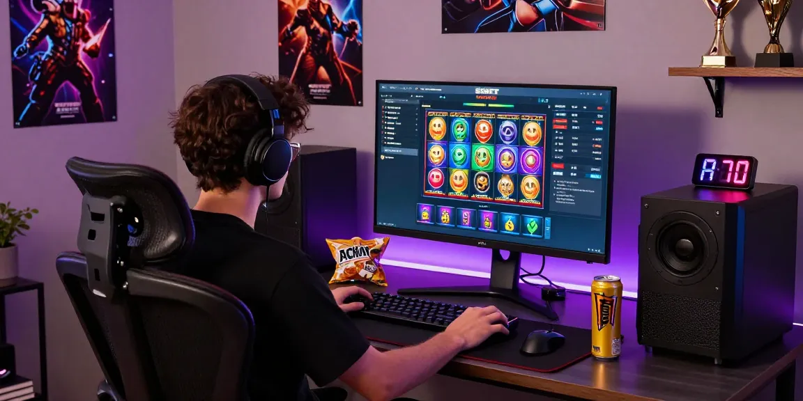 Player engaged with SHBET online gaming platform in a vibrant home setup.