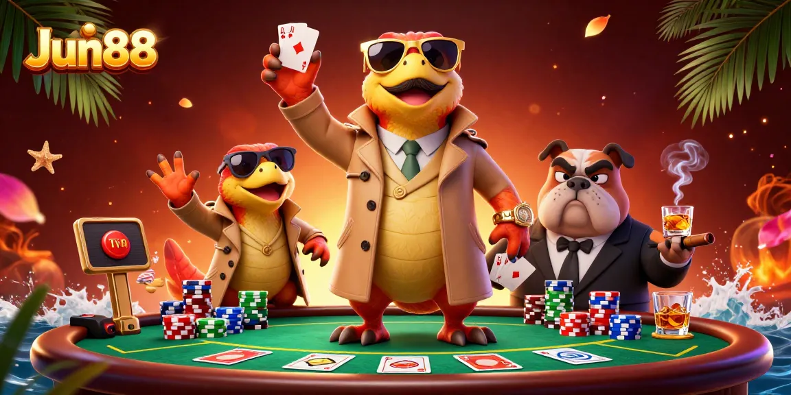 Engage with Jun88's thrilling VIP casino experience featuring cartoon raptors in disguise.